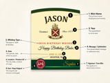Custom Irish Whiskey Label – Groomsman, Birthday & Father’s Day Gift