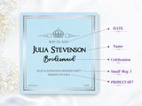 Personalized Lamarca Mini Prosecco Label – Bridesmaid Proposal Bottle Label