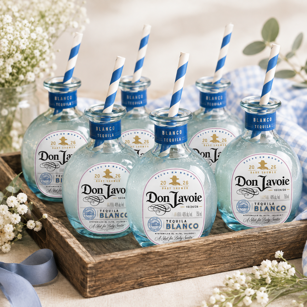 Custom Mini Don Julio Blanco Labels – Wedding, Birthday & Baby Shower Favors