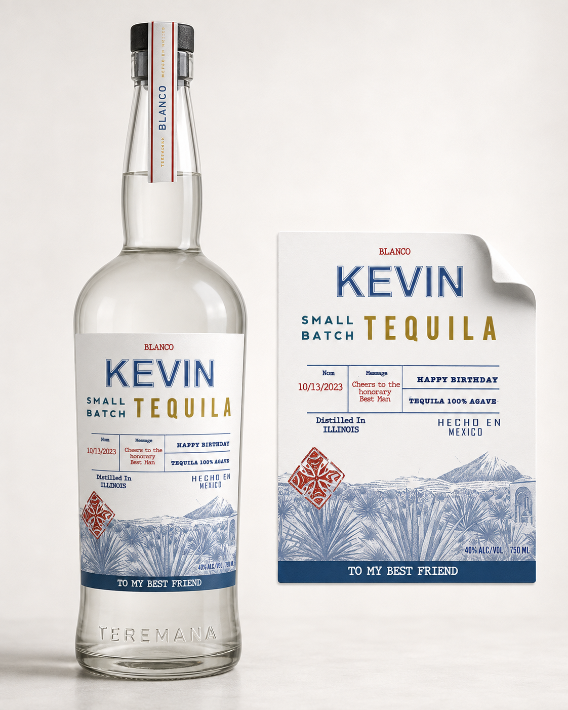 Custom Teremana Tequila Bottle Label – Personalized Birthday Label
