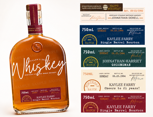 Custom Woodford Reserve Bottle Label – Personalized Whiskey Label