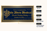 Custom Blue Label Whiskey Bottle Label – Personalized Birthday & Groomsman Label