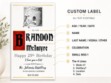 Custom Ketel One Vodka Bottle Label – Personalized Birthday Label