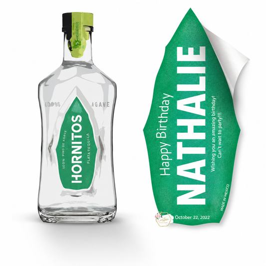 Custom Hornitos Tequila Bottle Label – Personalized Birthday Label