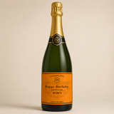 Custom Orange Champagne Bottle Label – Personalized Birthday Label