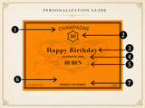 Custom Orange Champagne Bottle Label – Personalized Birthday Label