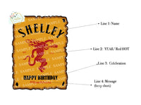 Custom Fireball Whiskey Label, Personalized Fireball Whiskey, Whiskey Label, Custom Groomsman Whiskey, Birthday Whiskey Label