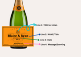 Custom Champagne Label, Orange Champagne Label, Bridesmaid Proposal Gift Idea, Bridesmaid Champagne Label, Engagement Champagne, Mini Champagne Label, Birthday Champagne Personalized Gift, Pink Champagne Label