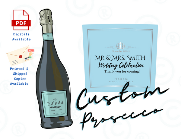 Custom Champagne Label, Custom Bridesmaid Gift champagne label, Personalized Champagne Label