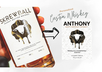 Personalized Skrewball Whiskey Label, Personalized Whiskey, Whiskey Label, Custom Groomsman Whiskey, Birthday Whiskey Label