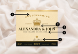Personalized Housewarming Champagne Label – Custom New Home Bottle Label