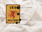 Custom Fireball Whiskey Label – Personalized Birthday Bottle Label