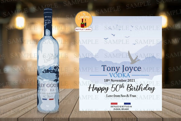 Vodka Label, Grey Vodka Label, Custom Vodka Label for wedding, Custom Vodka Personalized Gift, Gift for him