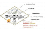 Personalized Gin Label, Birthday Gin Gift Label, Wine Label, Liquor Label, Gin Bottle Custom Personalized Label