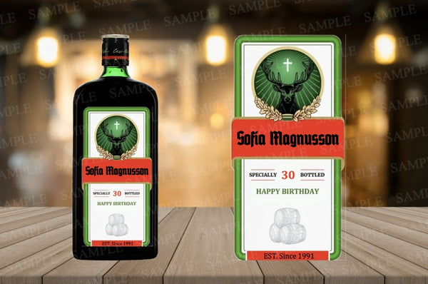 Jager Custom Personalized Label, German Liquor Label, Groomsmen Liquor Label,Whiskey Label,  Champagne Personalized Label