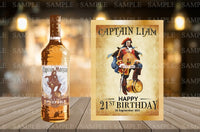 Spiced Rum Custom Personalized Bottle Label, Rum Label, Custom Rum Label, Custom Spiced Gold Label