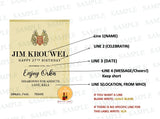 Custom Amaretto liqueur Label, Rum Whiskey Personalized Liquor Label