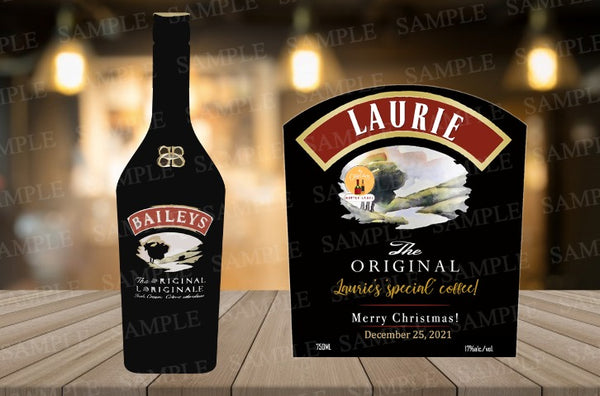 Custom Baileys Liquor Label, Bailey's Liquor Gift for Birthday, Personalized Liquor Bottle, Custom Bottle Label, Custom Gift, Label Baileys