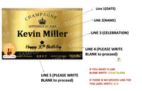 Gold Brut Personalized Champagne Label,  Brut Champagne Label, Champagne Label, Bridesmaid Champagne Label